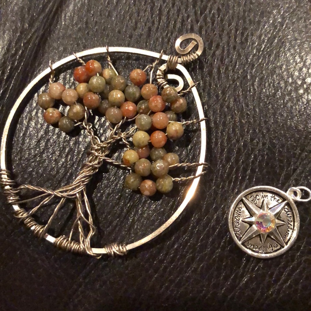 Large and small necklace pendants